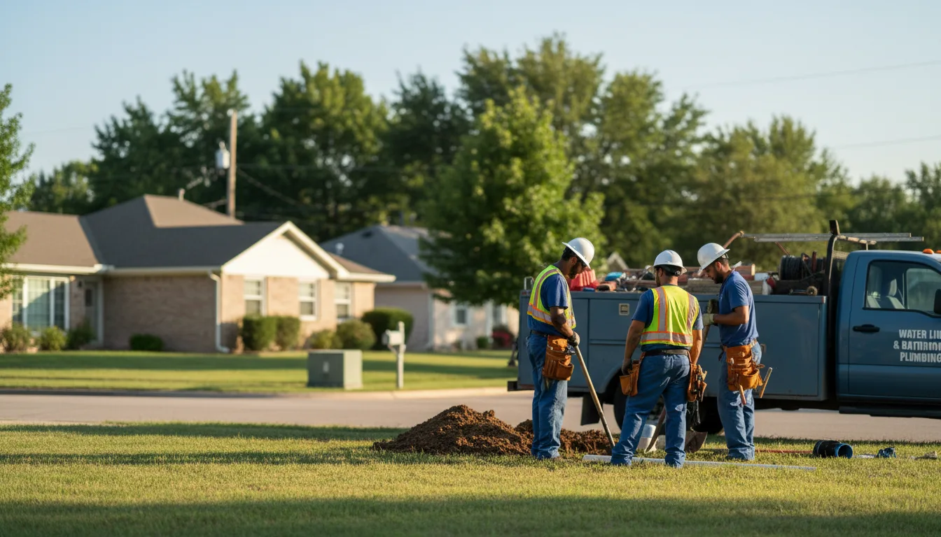 Residential water line and bathroom plumbing service in Bronaugh, MO